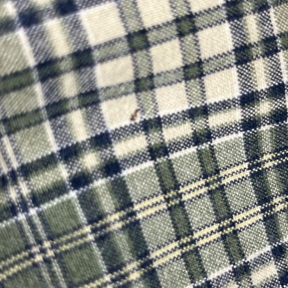 KRAZY KAT FLANNEL BUTTON UP‎ SHIRT 100% COTTON POCKETS WOMEN SZ S GREEN PREOWNED - Picture 12 of 12
